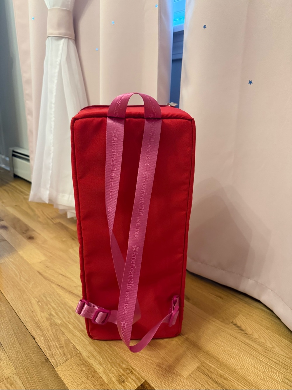 American Girl Red and Pink Doll Travel Case - Picture 2 of 2